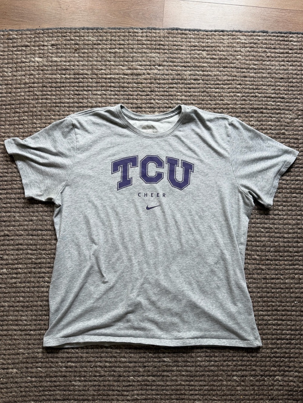 Nike TCU Gray and Purple Cheer Dri-Fit Tee